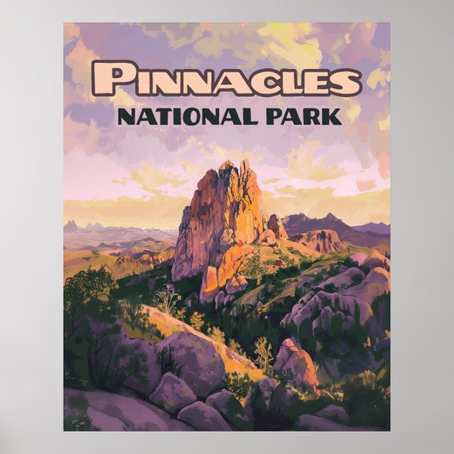 Pinnacles National Park Buttes California Poster (Vorne)