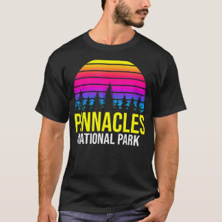 Pinnacles National Park Retro Sonnenuntergang Fami T-Shirt
