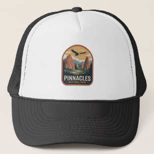 Pinnacles National Park Vintage-Abzeichen Truckerkappe
