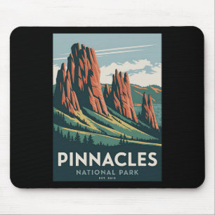 Pinnacles National Park Vintage Camping Wandern Mä Mousepad
