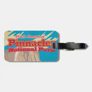 Pinnacles National Park Vintage Travel Poster. Gepäckanhänger