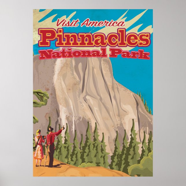 Pinnacles National Park Vintage Travel Poster. Poster (Vorne)