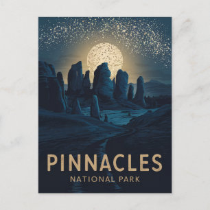 Pinnacles National Park - Vollmond - Feiertagspostkarte
