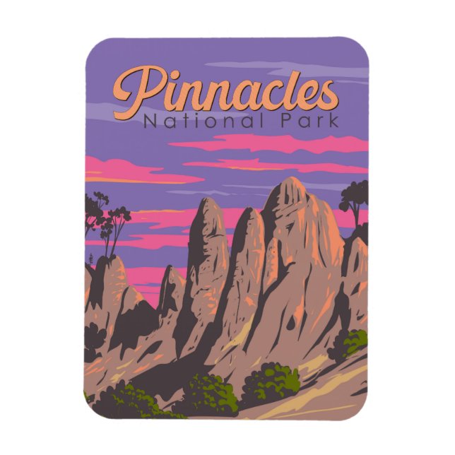 Pinnacles Nationalpark California Magnet (Vertikal)