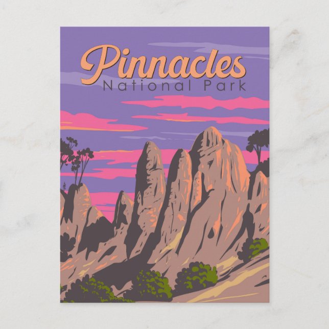 Pinnacles Nationalpark California Postkarte (Vorderseite)