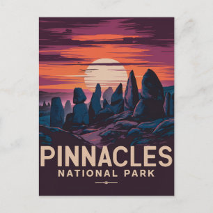 Pinnacles Nationalpark Feiertagspostkarte