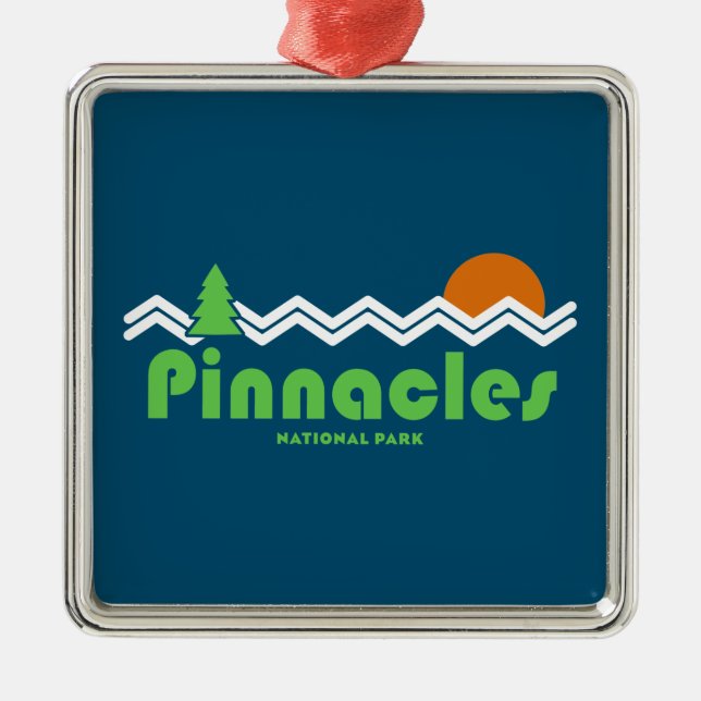 Pinnacles Nationalpark Retro Ornament Aus Metall (Vorne)