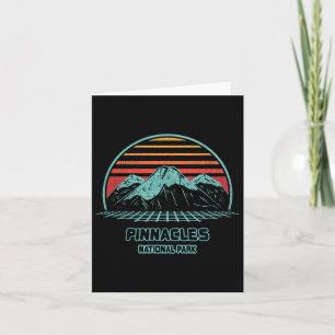 Pinnacles Nationalpark Retro Vintager 80er S Karte