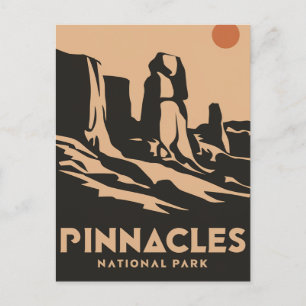 Pinnacles Nationalpark Vintages Highlights Feiertagspostkarte