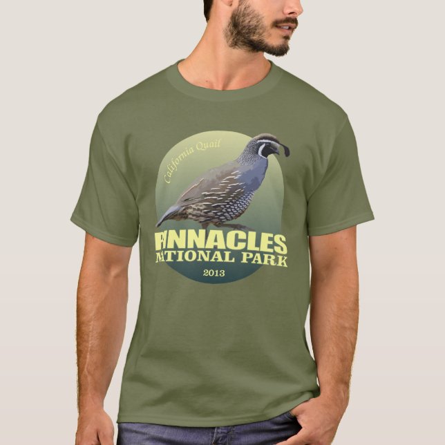 Pinnacles NP (California Quail) WT T-Shirt (Vorderseite)
