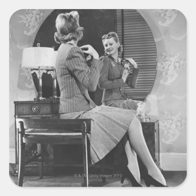 Pinning Quadratischer Aufkleber (Vorderseite)