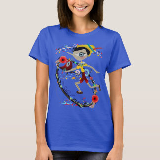 Pinoccio pinocho Pinocchio FLORAL T-Shirt