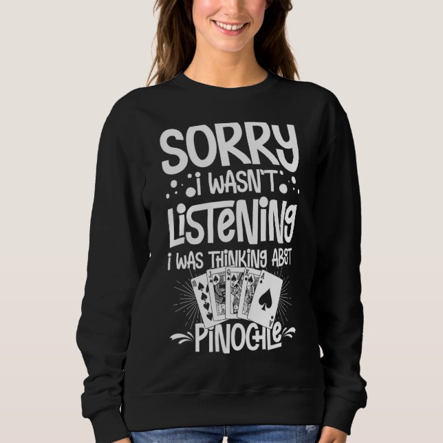 Pinochle Game Rules Karten Doppeldeckpunkte Sweatshirt (Vorderseite)