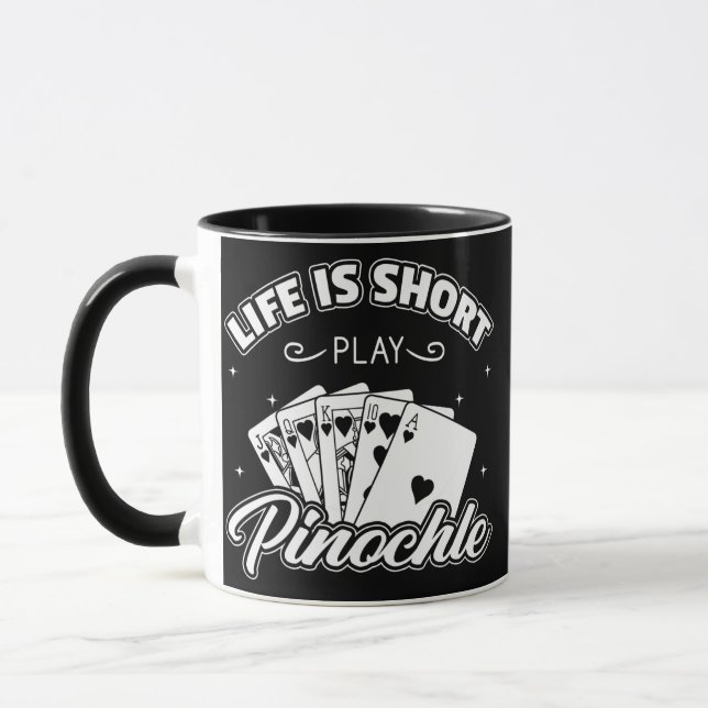 Pinochle Game Rules Karten Doppeldeckpunkte Tasse (Links)