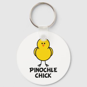 Pinochle-Küken Schlüsselanhänger