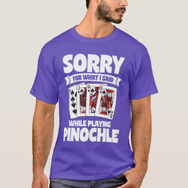 Pinochle Playing Deck Cards Games retro retro T-Shirt (Vorderseite)