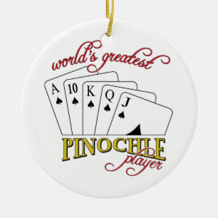 Pinochle-Spieler Keramik Ornament