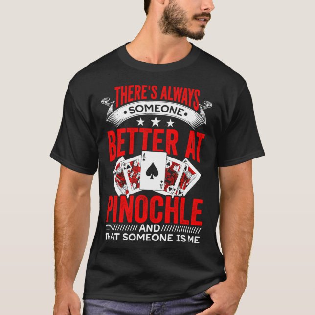 Pinochle Spieler Pinochle Sport Casino Card Spiel T-Shirt (Vorderseite)