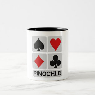 Pinochle-Tasse - wählen Sie Art u. Farbe Zweifarbige Tasse