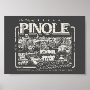 PINOLE KALIFORNIEN VINTAG - STADT PINOLE CA POSTER