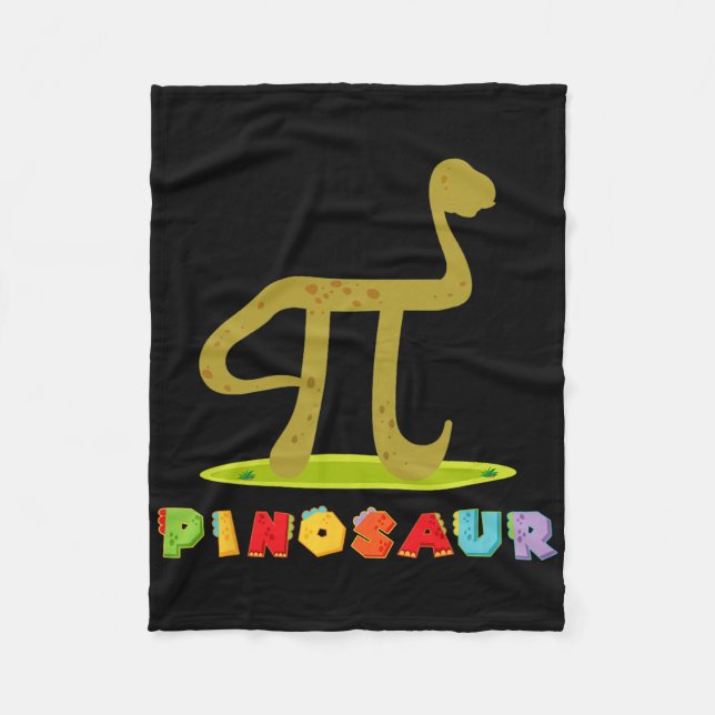 Pinosaur Funny Pi Day Dinosaur Math Lover Science  Fleecedecke (Vorderseite)