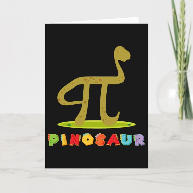 Pinosaur Funny Pi Day Dinosaur Math Lover Science  Karte (Vorderseite)