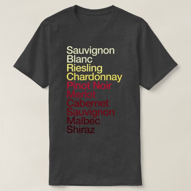 Pinot Noir Chardonnay T-Shirt (Design vorne)