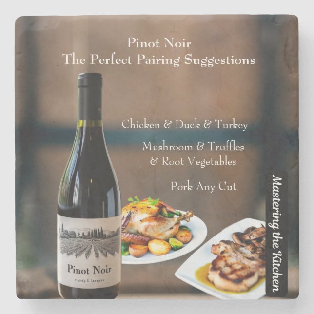 Pinot Noir Wine Pairing/Mastering the Kitchen Steinuntersetzer (Vorderseite)