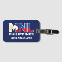 Pinoy Designs "MNL PHI" Maßgeschneiderte Gepäckmar