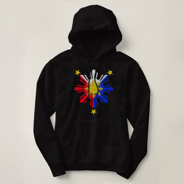 Pinoy Filipino Philippine Flag Sun.png Hoodie (Design vorne)