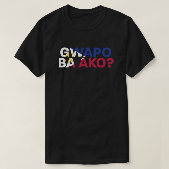 PinoyDesigns "Bin ich hübsch?" T-Shirt (Design vorne)