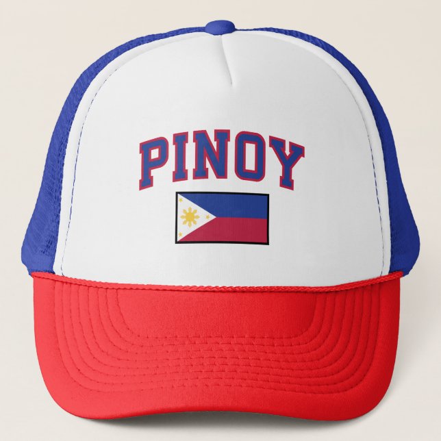 PinoyDesigns "Pinoy" Trucker Hat Truckerkappe (Vorderseite)