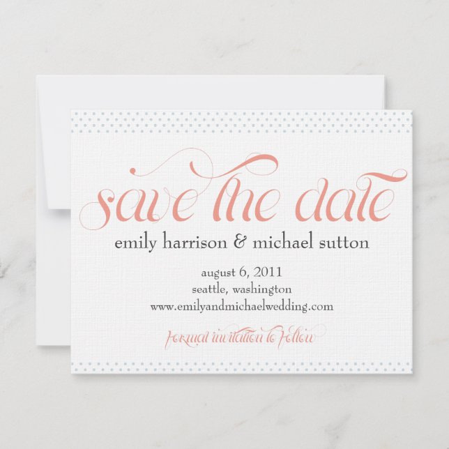 Pinpoint Polka Dots Save the Date (Vorderseite)