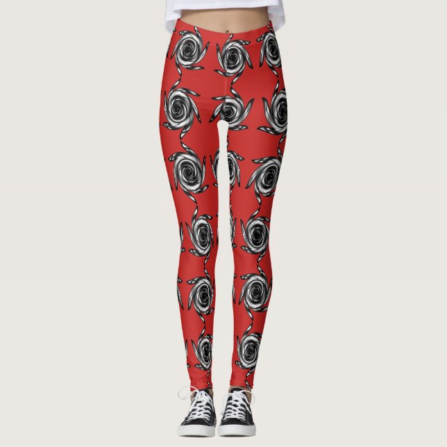Pinrad des Lebens Leggings (Vorderseite)