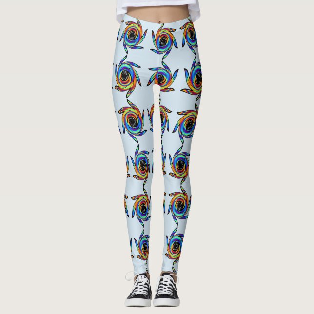 Pinrad des Lebens Leggings (Vorderseite)