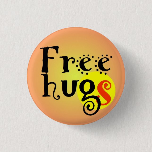 pins button Free hugs GS enterlaced 3,2 cm (Vorderseite)