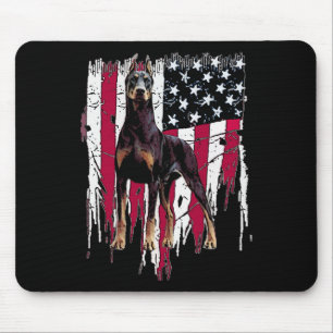 Pinscher American Flag Usa Phantastisch Mousepad