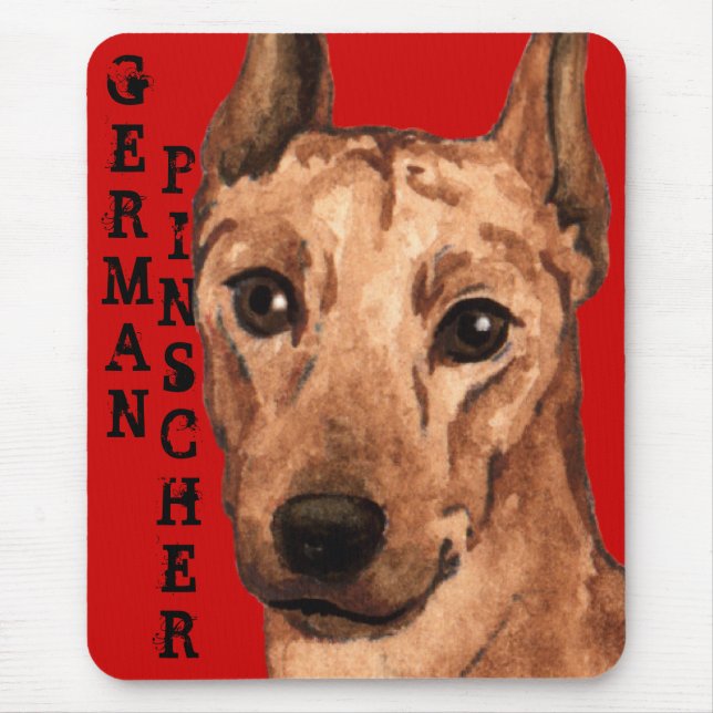 Pinscher Farbblock Mousepad (Vorne)