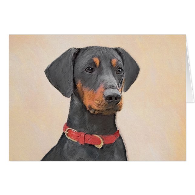 Pinscher Malerei Original Tierart (Vorderseite (Horizontal))