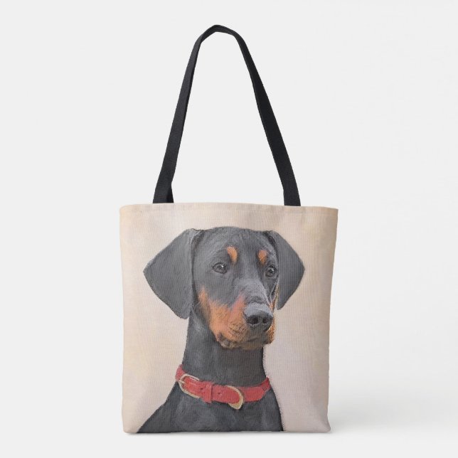 Pinscher Malerei Original Tierart (Rückseite)