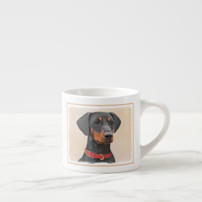 Pinscher Malerei Original Tierart Espressotasse (Rechts)