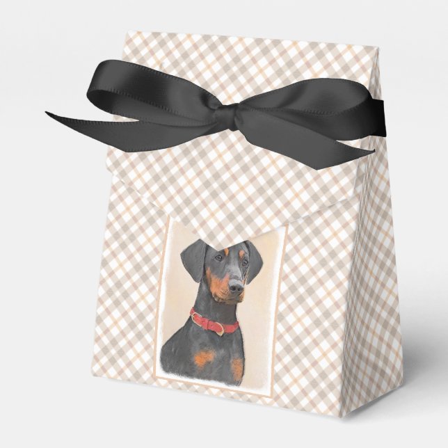 Pinscher Malerei Original Tierart Geschenkschachtel (Vorderseite)