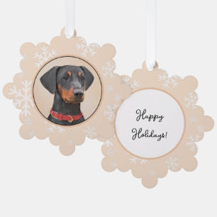 Pinscher Malerei Original Tierart Ornament Karte