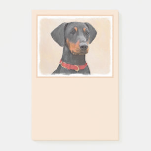 Pinscher Malerei Original Tierart Post-it Klebezettel