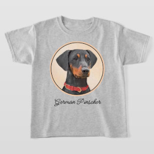 Pinscher Malerei Original Tierart T-Shirt