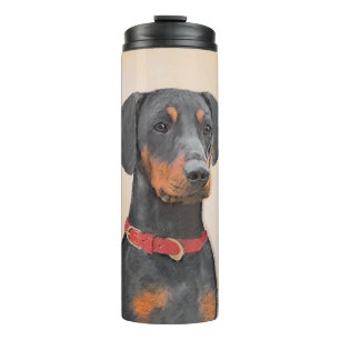Pinscher Malerei Original Tierart Thermosbecher