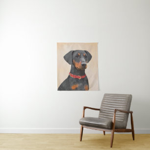 Pinscher Malerei Original Tierart Wandteppich