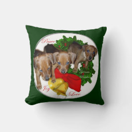 Pinscher Puppys Weihnachten Kissen