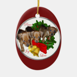 Pinscher Welpen Weihnachtsschmuck