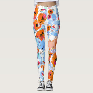 Pinsel: Abstrakte Blütentextur Leggings